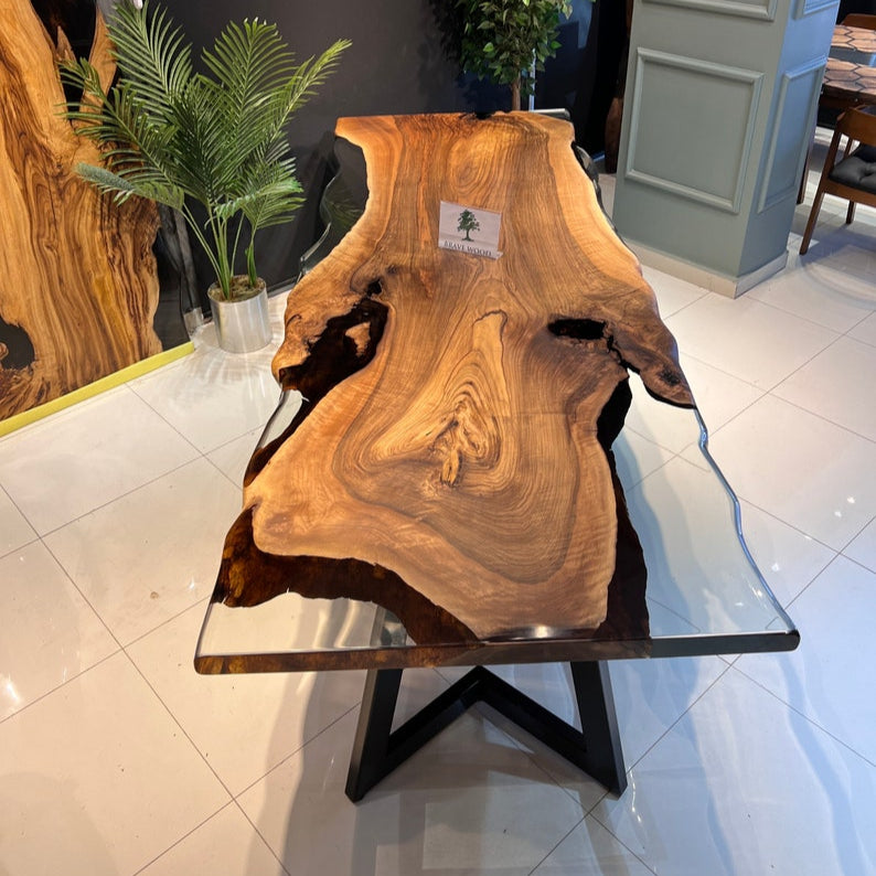 Dining room table, Epoxy Walnut table, Epoxy table