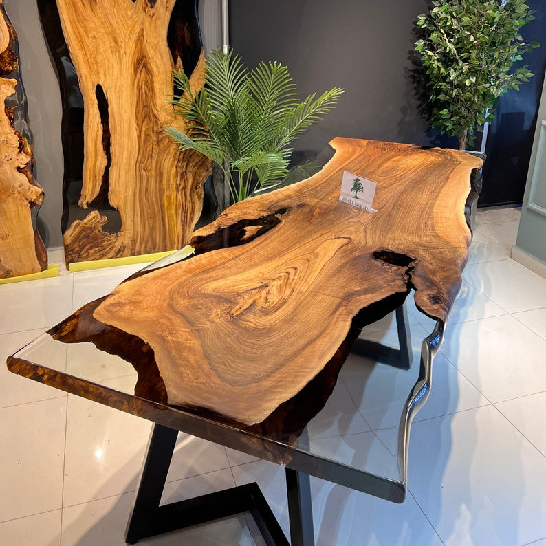 Dining room table, Epoxy Walnut table, Epoxy table