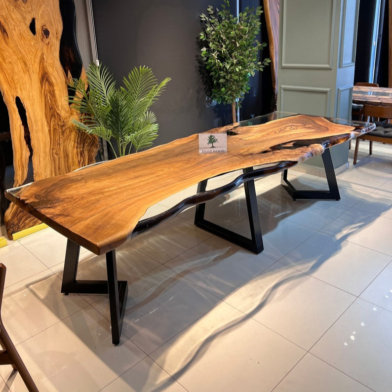 Dining room table, Epoxy Walnut table, Epoxy table