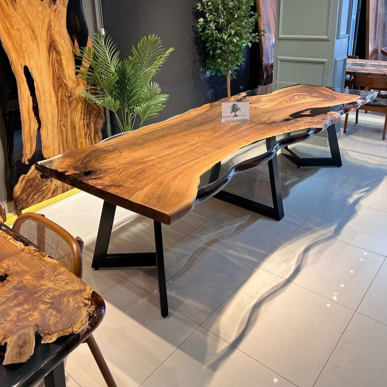 Dining room table, Epoxy Walnut table, Epoxy table