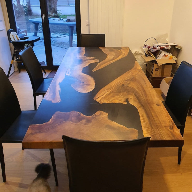 Table, epoxy table, river table.