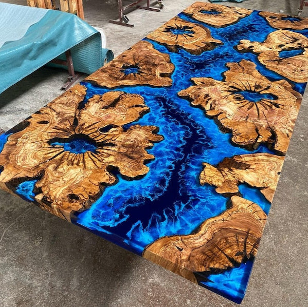 3D Ocean Sea Theme Decorative Resin River Epoxy Dining Table