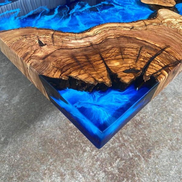 3D Ocean Sea Theme Decorative Resin River Epoxy Dining Table
