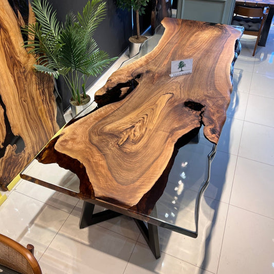 Dining room table, Epoxy Walnut table, Epoxy table