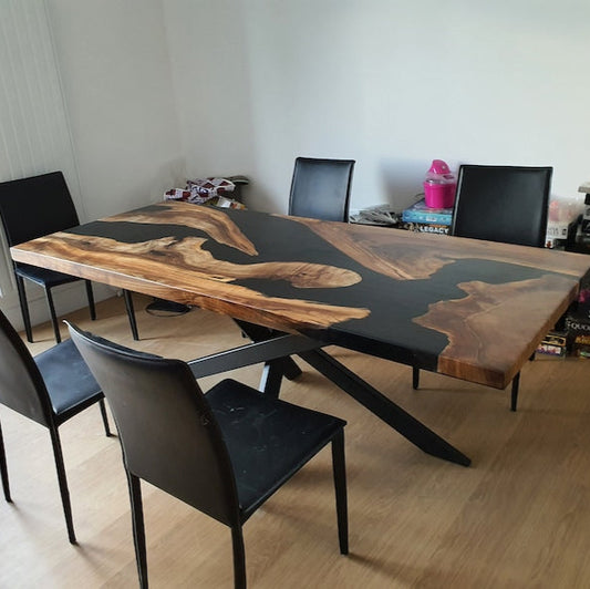 Table, epoxy table, river table.